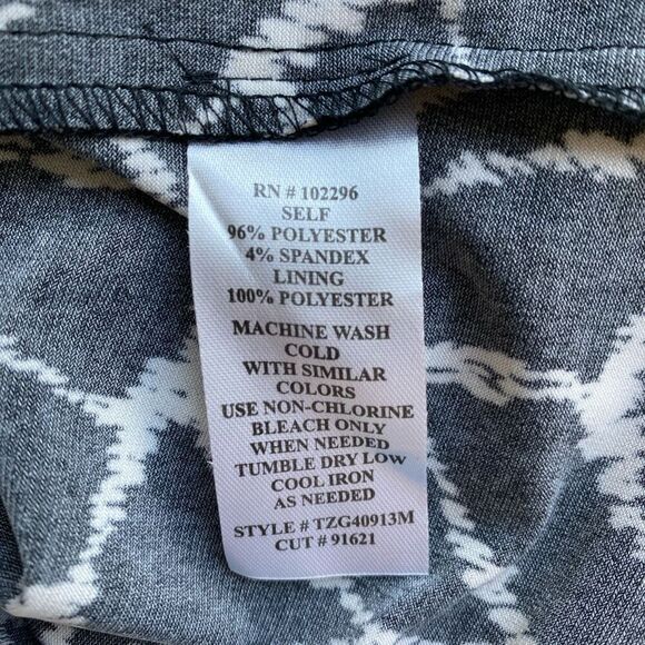 Connected Apparel Asymmetrical Neck Elbow Sleeve Dress Size 12 - Picture 12 of 12